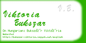 viktoria bukszar business card
